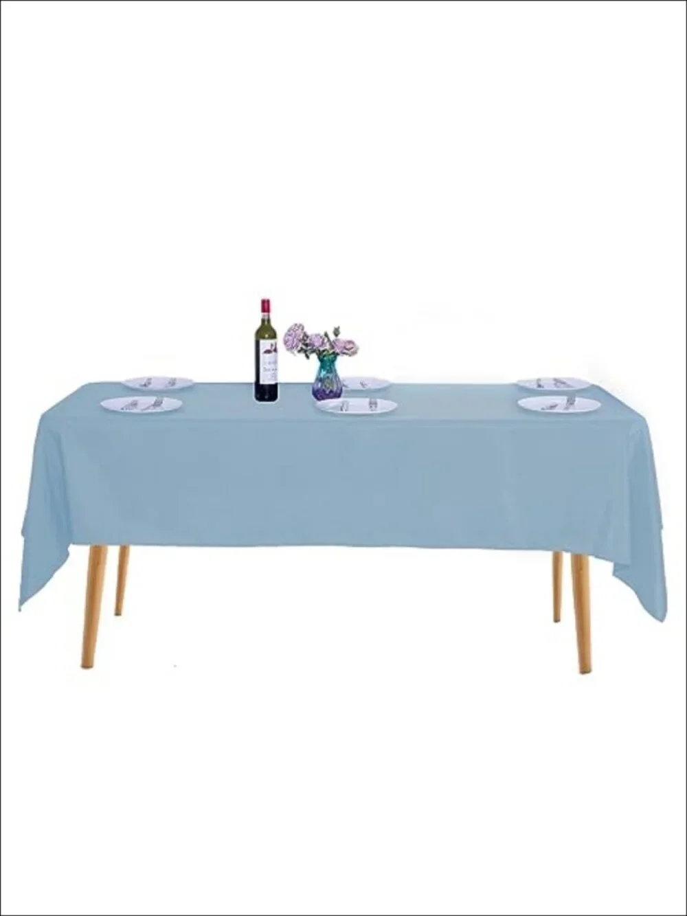 2 Pack 60x120 Inch Rectangular Polyester Tablecloth Set for Wedding Banquet